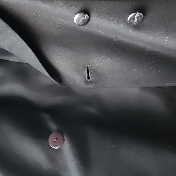 Vintage Viola Pleated Front Metallic 100% Wool Button Fitted Blazer Jacket - Picture 7 of 10